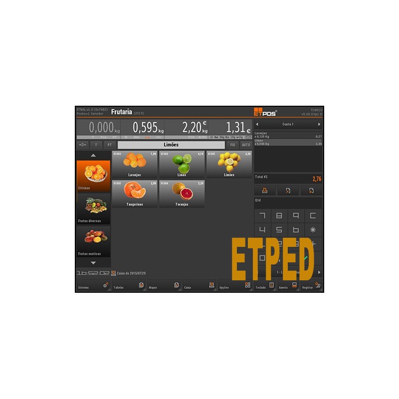 ETPED (Enregistrement et gestion de la commande client sur tablette PDA non incluse)