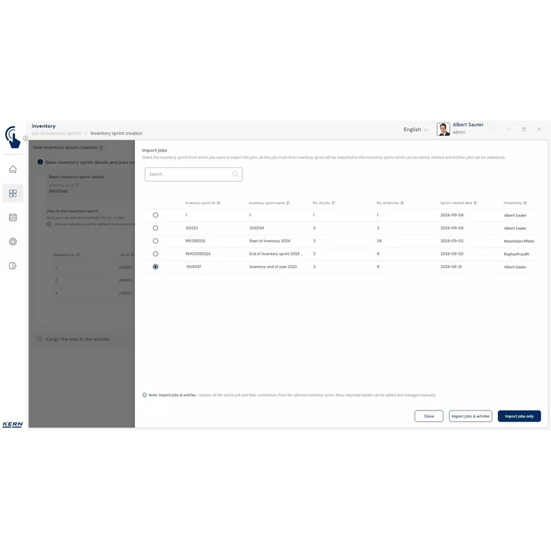 Balance d‘inventaire KERN CKE-Inventory | Interbalances