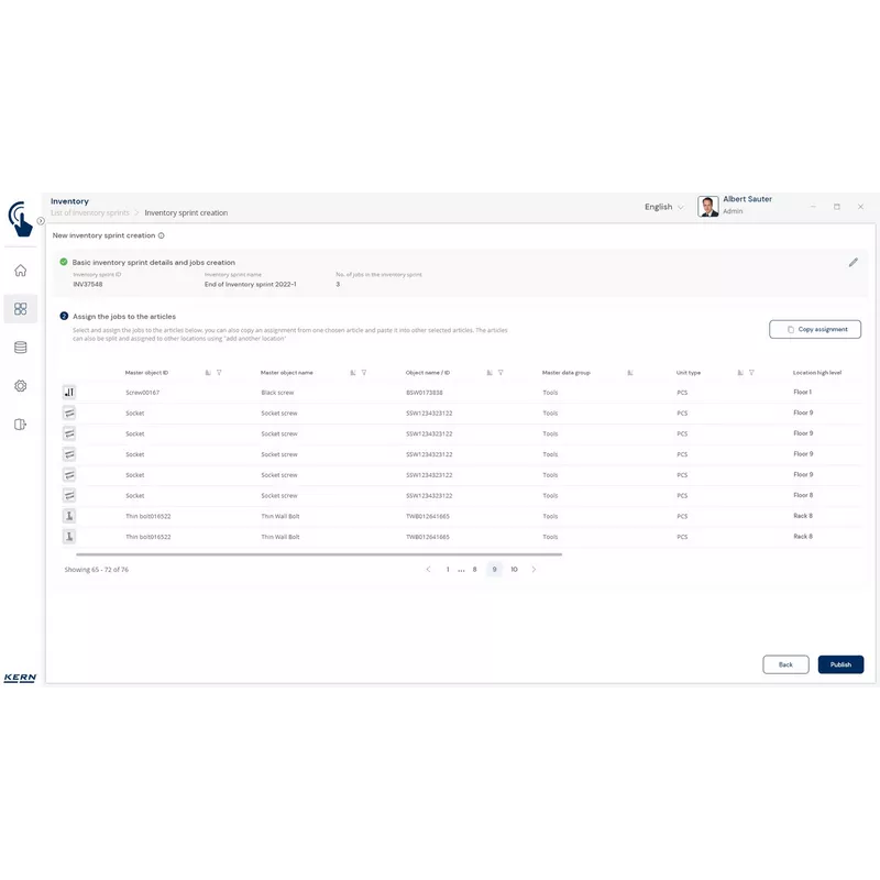 Balance d‘inventaire KERN CKE-Inventory | Interbalances