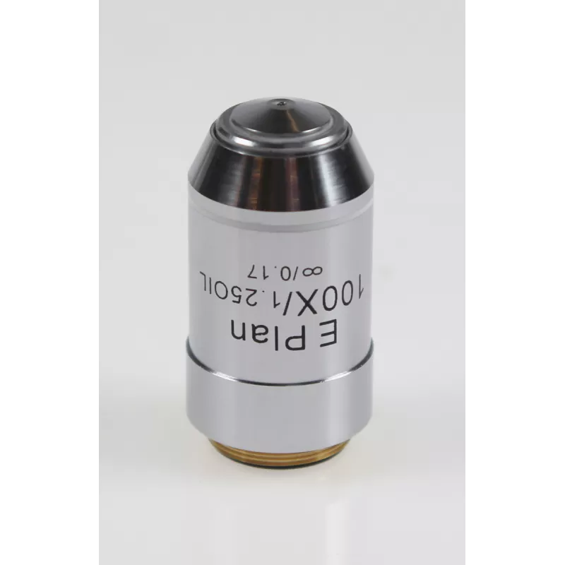 Objectif plan E corrigé à l'infini 100x /1,25, (0,19 mm) - OBB-A1158 | Interbalances