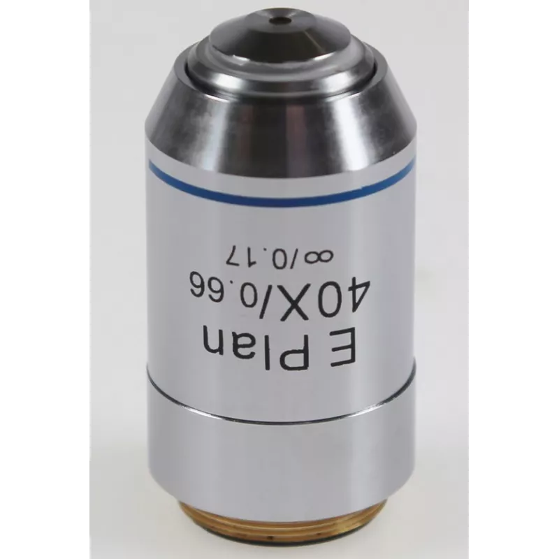 Objectif plan E corrigé à l'infini 40x / 0,65, (0,58 mm) - OBB-A1160 | Interbalances
