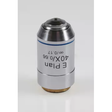 Objectif plan E corrigé à l'infini 40x / 0,65, (0,58 mm) - OBB-A1160 | Interbalances