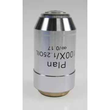 Objectif planachromatique corrigé a l‘infini 100x /1,25, (0,19 mm) - OBB-A1240 | Interbalances
