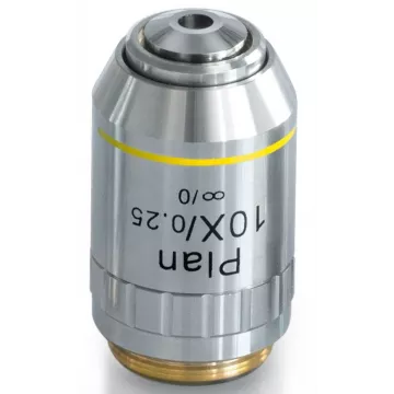 Objectif planachromatique corrigé a l‘infini 10x /0,25, (4,64 mm) - OBB-A1244 | Interbalances