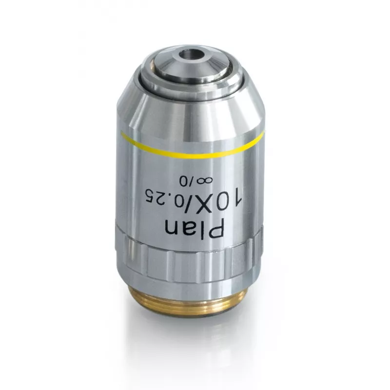 Objectif planachromatique corrigé a l‘infini 10x /0,25, (4,64 mm) - OBB-A1244 | Interbalances