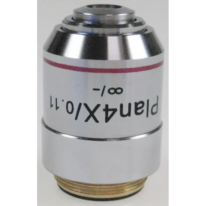Objectif planachromatique corrigé a l‘infini 4x / 0,11, (12,1 mm) - OBB-A1263 | Interbalances