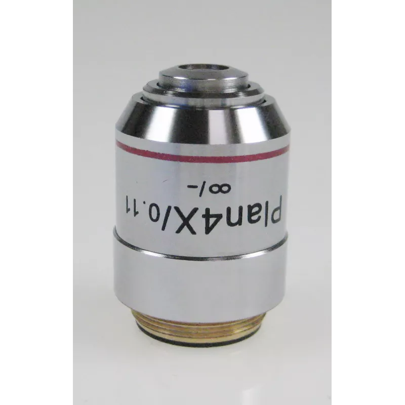 Objectif planachromatique corrigé a l‘infini 4x / 0,11, (12,1 mm) - OBB-A1263 | Interbalances
