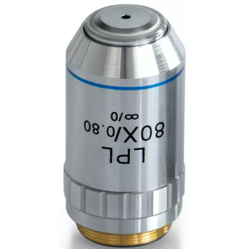Objectif planachromatique corrigé a l‘infini 80x / 0,8, (0,85 mm) - OBB-A1271 | Interbalances