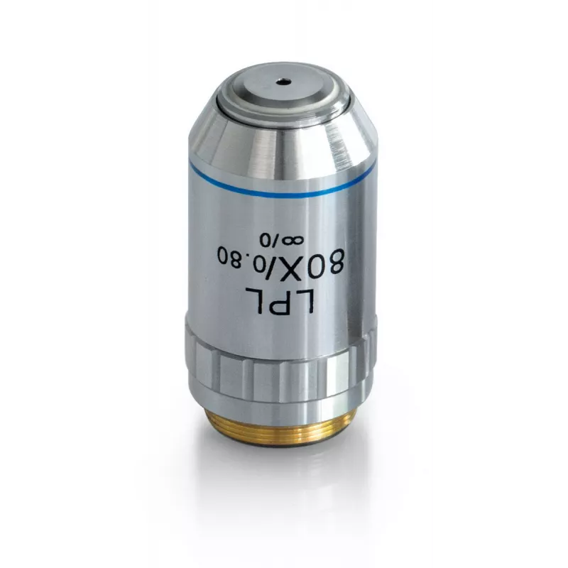 Objectif planachromatique corrigé a l‘infini 80x / 0,8, (0,85 mm) - OBB-A1271 | Interbalances