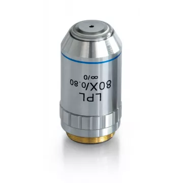Objectif planachromatique corrigé a l‘infini 80x / 0,8, (0,85 mm) - OBB-A1271 | Interbalances