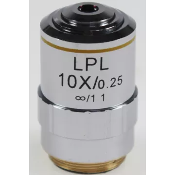 Objectif planachromatique corrigé à l'infini, 10x / 0,25, (8,3 mm) - OBB-A1494 | Interbalances