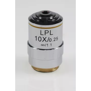 Objectif planachromatique corrigé à l'infini, 10x / 0,25, (8,3 mm) - OBB-A1494 | Interbalances