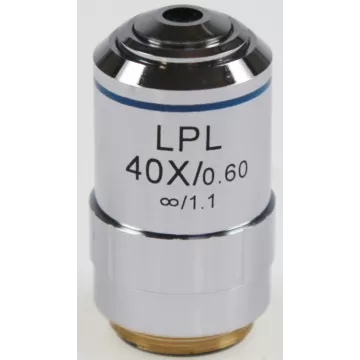 Objectif planachromatique corrigé a l'infini, 40x / 0,6, (3,4 mm) - OBB-A1496 | Interbalances