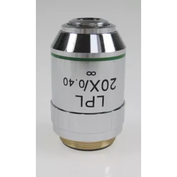 Objectif planachromatique corrigé à l'infini, 20x / 0,4 (8,35 mm) - OBB-A1527 | Interbalances