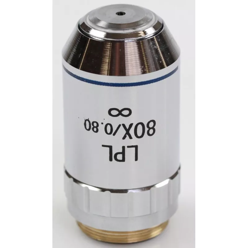 Objectif planachromatique corrigé à l'infini, 80x / 0,8 (0,85 mm) - OBB-A1530 | Interbalances
