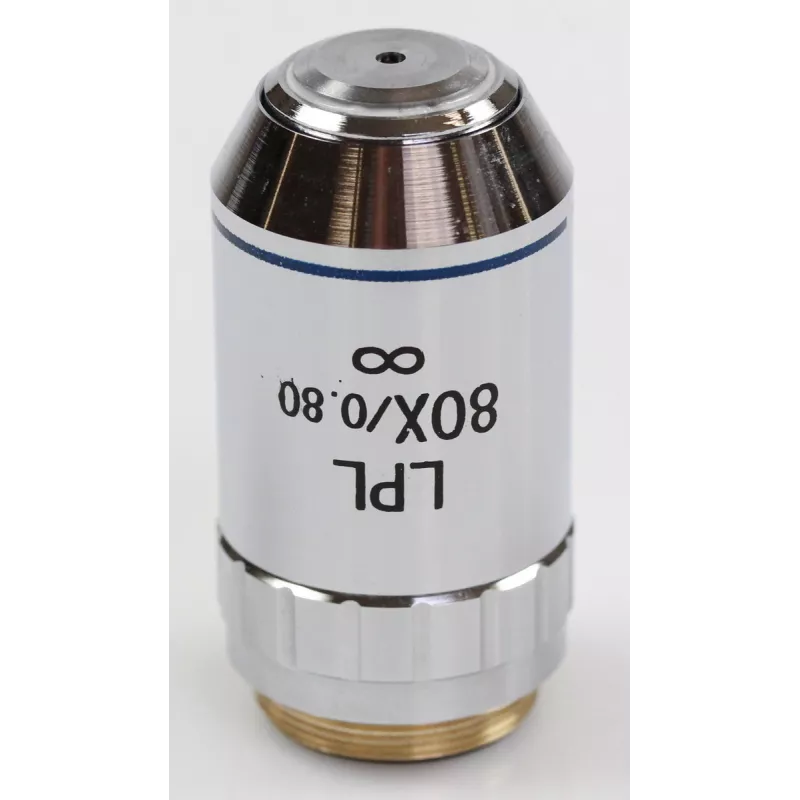 Objectif planachromatique corrigé à l'infini, 80x / 0,8 (0,85 mm) - OBB-A1530 | Interbalances
