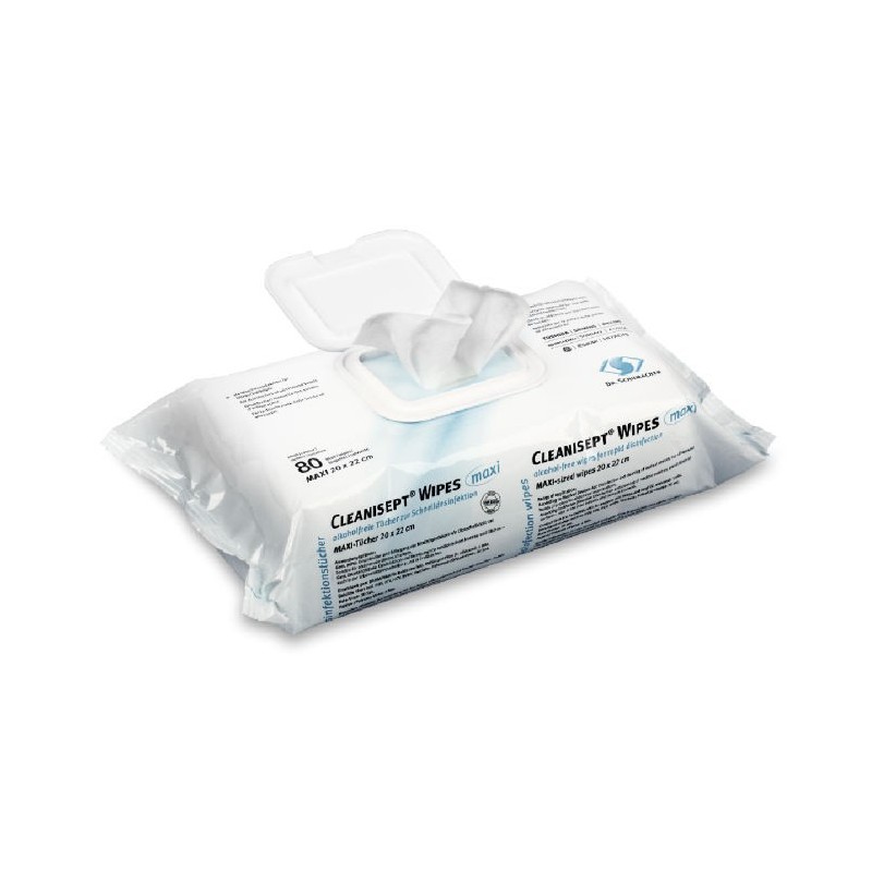 MYC-01 Lingettes sans alcool pour nettoyage désinfectant. Paquet de 80. Lingettes de 20×22 cm