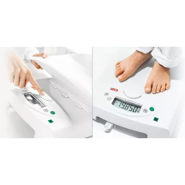 Pèse-bébé électronique et pèse-personne plat, homologuée pour usage médical SECA 384 | Interbalances