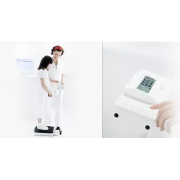 EMR ready column scale with capacity of up to 300 kilograms, Class III medically approved SECA 704 | Interbalances