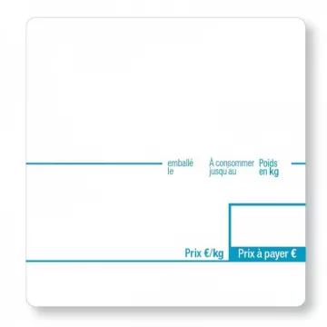 ROUGE - Etiquettes adhésives 58x60x40mm - Pré-imprimées en couleur | Interbalances