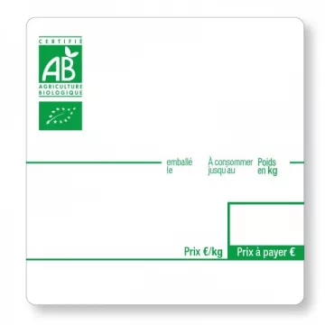 ROUGE - Etiquettes adhésives 58x60x40mm - Pré-imprimées en couleur | Interbalances