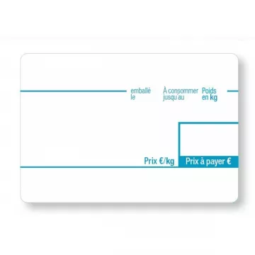 ROUGE - Etiquettes adhésives 58x60x40mm - Pré-imprimées en couleur | Interbalances