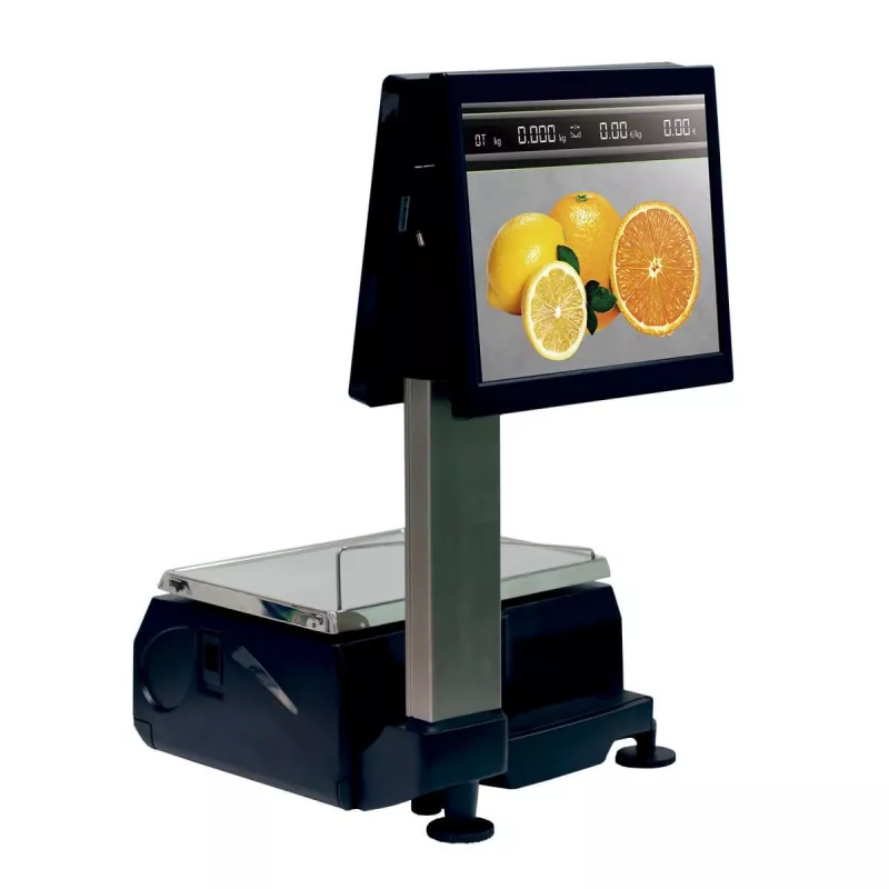 Balance poids-prix avec étiqueteuse EXA SATURN TOUCHSCALE 20RL | Interbalances