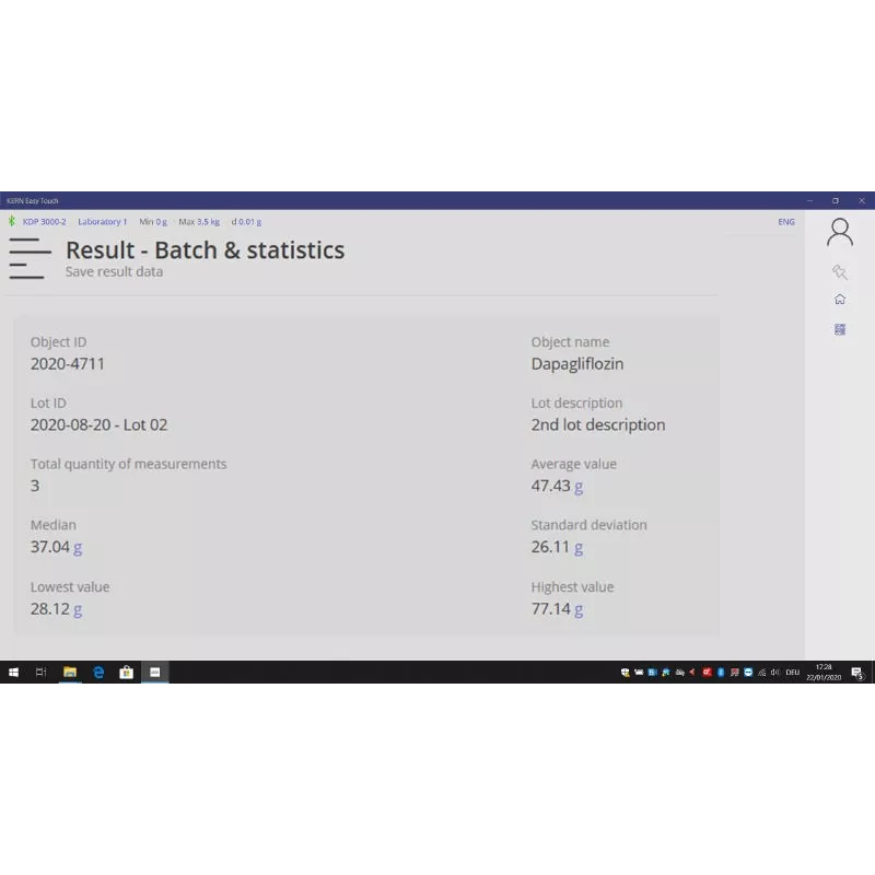 MODULE SET-16 ET Batch and Statistics (optional module to SET-01) | Interbalances