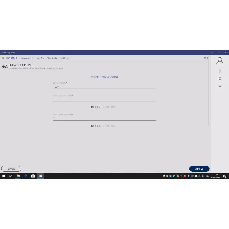 MODULE SET-33 ET Target-count (optional module to SET-01) | Interbalances