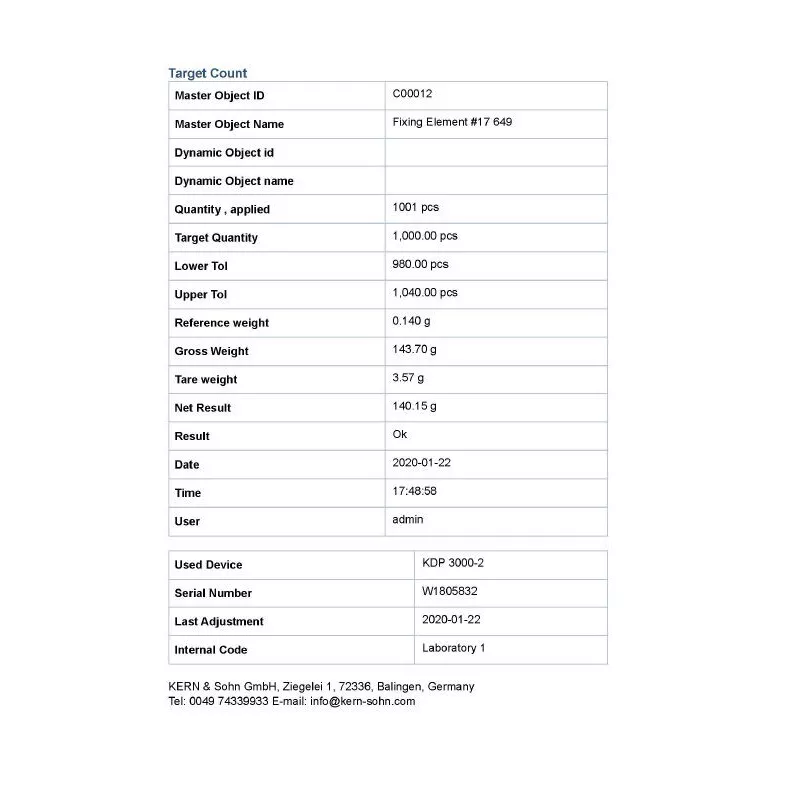 MODULE SET-33 ET Target-count (optional module to SET-01) | Interbalances